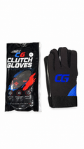 CLUTCH GLOVES BLACK AND BLUE STRAPLESS